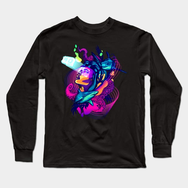 absorbed into the metaverse Long Sleeve T-Shirt by Lio Does Things